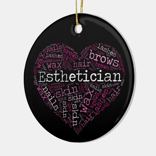 Estheticiaans cadeau keramisch ornament (Links)