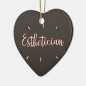 Estheticiaans cadeau - keramisch ornament (Links)