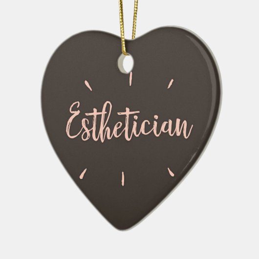 Estheticiaans cadeau - keramisch ornament (Links)