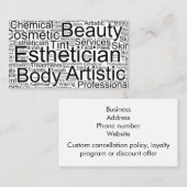 Estheticiaans visitekaartje (Voorkant / Achterkant)