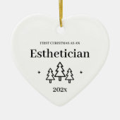 Esthetician 2025 Eerste kerst Keramisch Ornament (Voorkant)