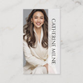 Esthetician Beautician Grijs QR Code & Foto Visitekaartje (Voorkant)