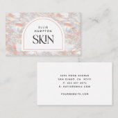 Esthetician Beautician Roos Gold Marble Arch Visitekaartje (Voorkant / Achterkant)