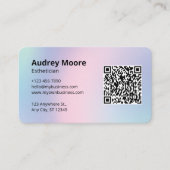 Esthetician Beauty Services Logo QR-code Visitekaartje (Voorkant)