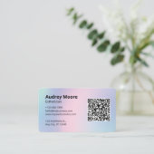 Esthetician Beauty Services Logo QR-code Visitekaartje (Staand voorkant)