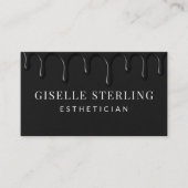 Esthetician Black Dripping Luxe Visitekaartje (Voorkant)