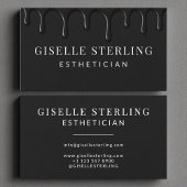 Esthetician Black Dripping Luxe Visitekaartje