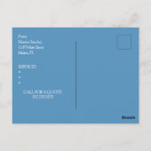 Esthetician Business Salon Pop Up Event Blue Briefkaart (Achterkant)