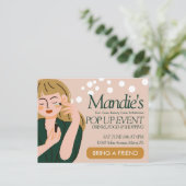 Esthetician Business Salon Pop Up Event Briefkaart (Staand voorkant)