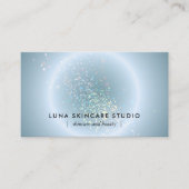 Esthetician Celestial Glow Modern Stofblauw Visitekaartje (Voorkant)