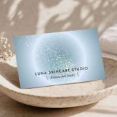 Esthetician Celestial Glow Modern Stofblauw Visitekaartje