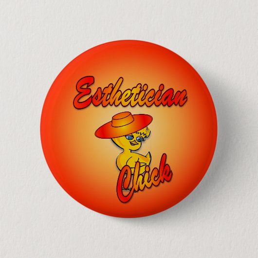 Esthetician Chick #5 Ronde Button 5,7 Cm (Voorkant)