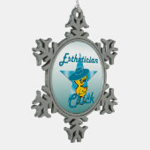 Esthetician Chick #7 Tin Sneeuwvlok Ornament (Links)