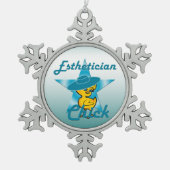 Esthetician Chick #7 Tin Sneeuwvlok Ornament (Voorkant)