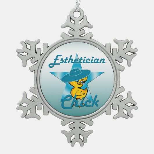 Esthetician Chick #7 Tin Sneeuwvlok Ornament (Voorkant)
