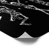 Esthetician Dancing Skeleton Halloween Bow Skin Th Poster (Hoek)
