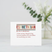 Esthetician Definition Retro Esthetician Briefkaart (Staand voorkant)