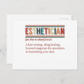 Esthetician Definition Retro Esthetician Briefkaart (Voorkant / Achterkant)