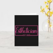 Esthetician Est. 2025 huidverzorgingsspecialist Kaart (Gele Bloem)