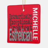Esthetician Extraordinaire CUSTOM Keramisch Ornament (Links)
