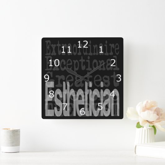 Esthetician Extraordinaire Vierkante Klok (Huis)