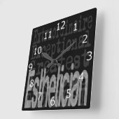 Esthetician Extraordinaire Vierkante Klok (Hoek)