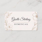 Esthetician Floral QR Code Professional Visitekaartje (Voorkant)