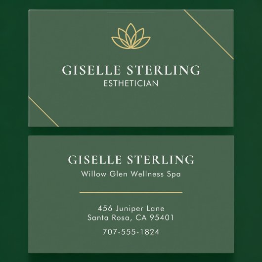 Esthetician Green Gold Visitekaartje
