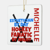 Esthetician houdt van Hockey CUSTOM Keramisch Ornament (Links)