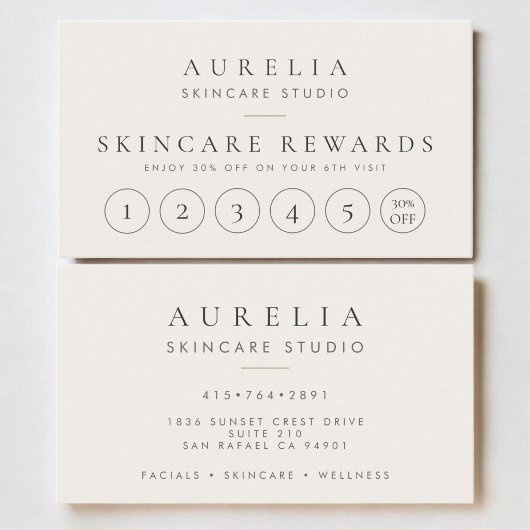 Esthetician Huidverzorging Loyalty Card