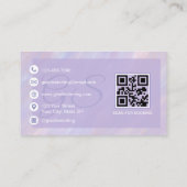 Esthetician Iridescent Pastel Opal Holographic Visitekaartje (Achterkant)