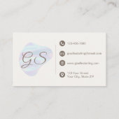 Esthetician Iridescent Pearl Opal Abstract Visitekaartje (Achterkant)