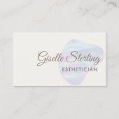 Esthetician Iridescent Pearl Opal Abstract Visitekaartje (Voorkant)
