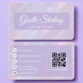 Esthetician Iridescent QR Code Professional Visitekaartje
