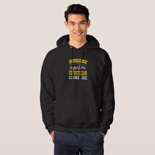 Esthetician Job Title Employee Funny Worker Esthet Hoodie (Voorkant volledig)