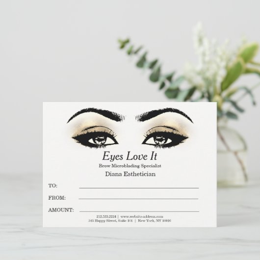 Esthetician Lashes Beauty Makeup Certificate Gift (Staand voorkant)