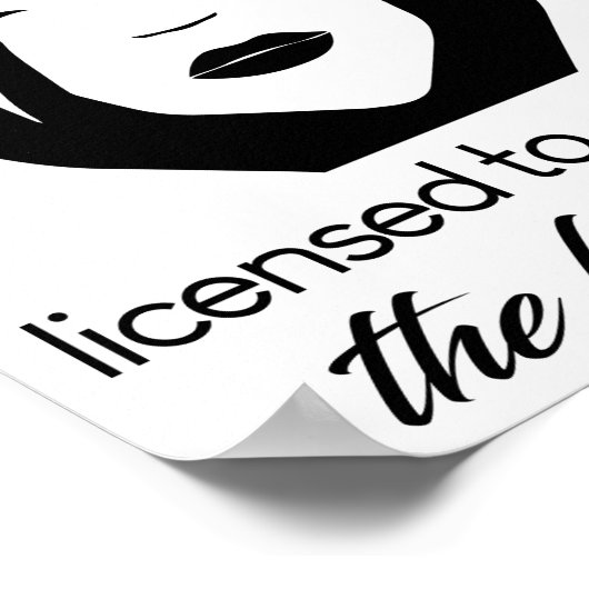 Esthetician Licensed To Exfoliate Poster (Hoek)