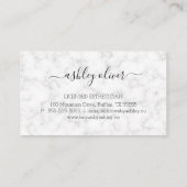 Esthetician Marble Visitekaartje met licentie (Achterkant)