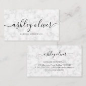 Esthetician Marble Visitekaartje met licentie (Voorkant / Achterkant)