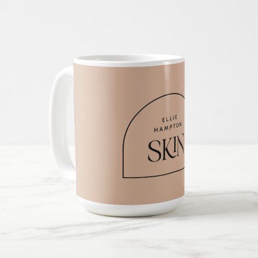 Esthetician Minimalist Blush Arch Beauty Business Koffiemok (Voorkant links)
