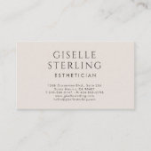 Esthetician Minimalist Luxury Neutral Modern Visitekaartje (Voorkant)