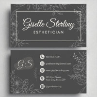 Esthetician Moody Houtskool Grijs Bloemen Modern