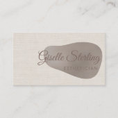 Esthetician Neutral Linen Abstract Beauty Visitekaartje (Voorkant)