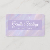 Esthetician Pastel Purple QR Code Visitekaartje (Voorkant)