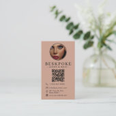 Esthetician Photo Feed Boho Social Media QR Code Visitekaartje (Staand voorkant)