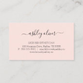 Esthetician Pink Visitekaartje met licentie (Achterkant)