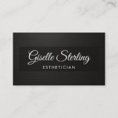 Esthetician QR Code Black Metallic Luxury  Visitekaartje (Voorkant)