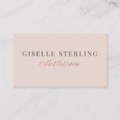 Esthetician QR-code Roze Blush Visitekaartje (Voorkant)