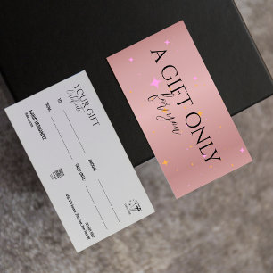 Esthetician Rose Gold Certificaat Cadeaubon Feestdagenkaart