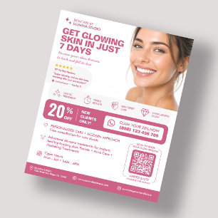 Esthetician Roze Schoonheidsspecialist Huidverzorg Flyer